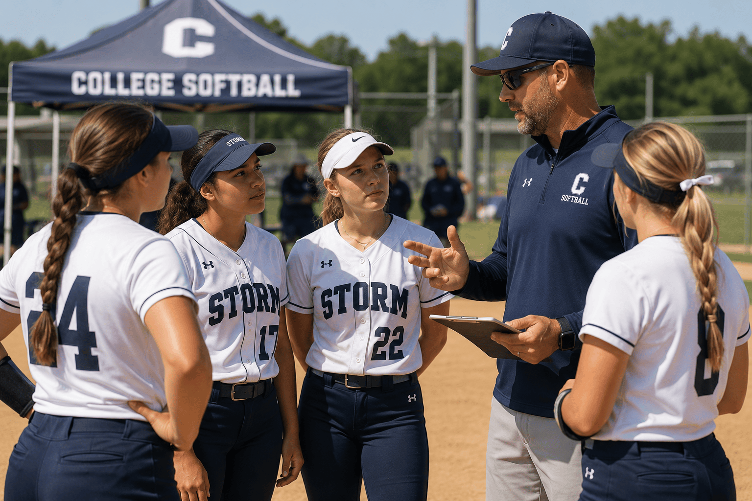 College Coach and Players